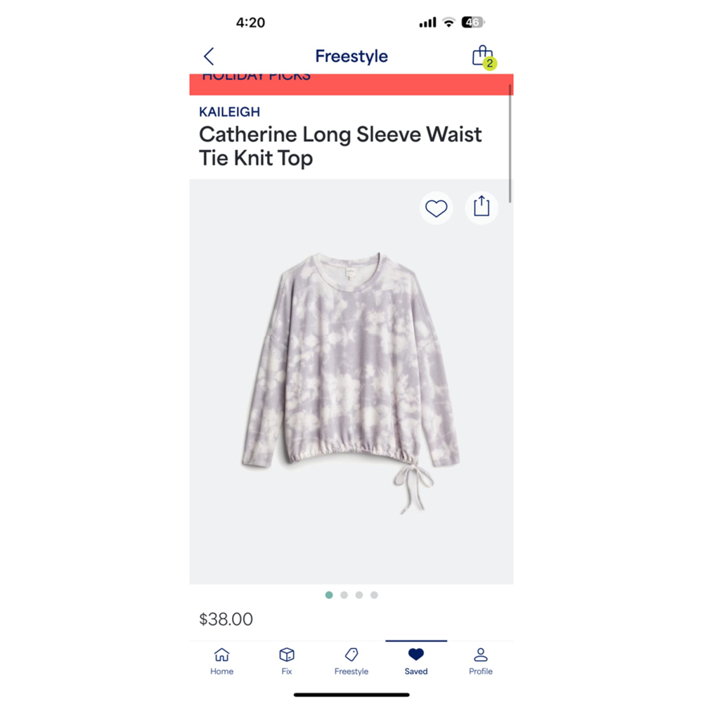Women's Kaileigh Knit Top, L, Purple - Stitch Fix